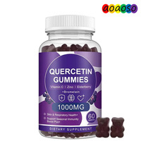 Gummies exclusives transfrontalières rajeunissantes à la quercétine pour une meilleure densité osseuse, enrichies en vitamine C et zinc, 180g, contiennent du sucre