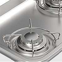 SY-600R/L acier inoxydable RV cuisinière à gaz couvercle en verre trempé camping-car cuisinière à gaz remorque cuisinière à gaz