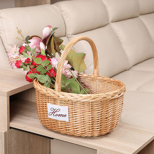 Set da picnic in <span class=keywords><strong>vimini</strong></span> di salice economico <span class=keywords><strong>cesto</strong></span> di <span class=keywords><strong>fiori</strong></span>/frutta cestini shopper di colore naturale - Product Image 5