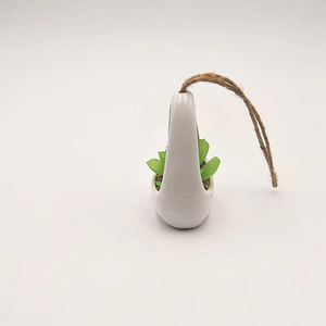 <span class=keywords><strong>Pot</strong></span> de fleurs suspendu <span class=keywords><strong>en</strong></span> porcelaine blanche émaillée de qualité supérieure, forme géométrique triangulaire, durable, pour <span class=keywords><strong>plantes</strong></span> d'intérieur et d'extérieur, jardin, succulentes - Product Image 2