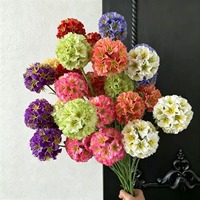 Bunga Sutra Hydrangea Buatan 4 Kepala Model Kincir Angin untuk Latar Belakang Pernikahan, Dinding Bunga, Dekorasi Rumah, Grosir Pabrik, Murah