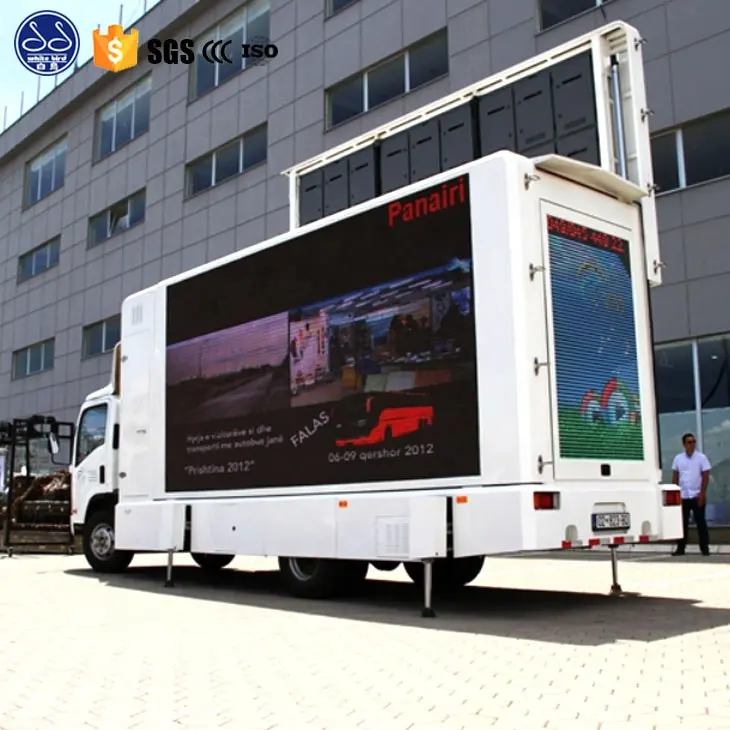 6 wheel 4*2 mini size foton mobile digital billboard outdoor advertising led display screen truck