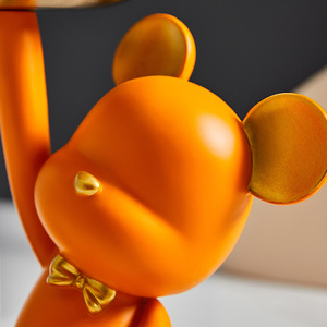 Plateau en résine de Style Simple moderne nordique avec violon <span class=keywords><strong>d</strong></span>'ours pour <span class=keywords><strong>d</strong></span>écor de bureau de salon peint modèle parure de Carton - Product Image 4