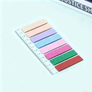 Multicolor Index Tabs Memo Pad <b>Sticky</b> <b>Notes</b> Ruler Fluorescent Adhesive Page Markers Office School Stationery Document - Product Image 2
