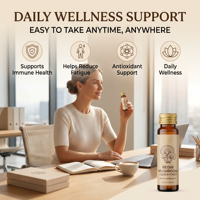 Extrait liquide de champignon Reishi 10 ml x 10 flacons |   Complément alimentaire à base de plantes pour soutenir le système immunitaire, extrait de Ganoderma Lucidum pour l'énergie et le bien-être