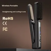 Sisir Rambut Elektrik 3-in-1 Grosir, Sisir Pelurus Rambut Multifungsi, Tombol Satu Sentuhan, Suhu Konstan PTC