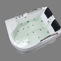 Bain à remous spa moderne et portable à double paroi avec fonction de massage intégrée, baignoire jacuzzi équipée de lumières colorées et de bulles