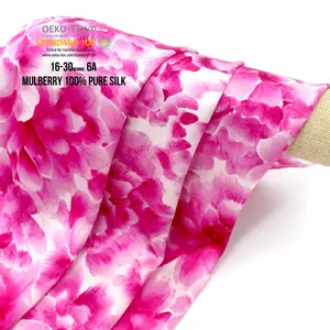 Custom-designed silk printing fabric factory wholesale pure natural silk printing fabric