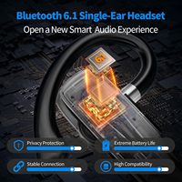 YYK-530 pour écouteur V6.1, micro antibruit CVC8.0, autonomie de 24 heures, utilisation professionnelle et bureautique, compatible Android/iOS, appels clairs