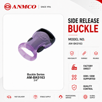 Boucle à dégagement latéral POM avec attaches de sangle assorties pour pièces de sangle de casque et assemblage d'accessoires - Fournisseur de composants ANMCO