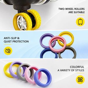 Lot de 8 protections de roues de valise en silicone, silencieuses et anti-bruit, pour sacs de voyage, OEM - Product Image 3