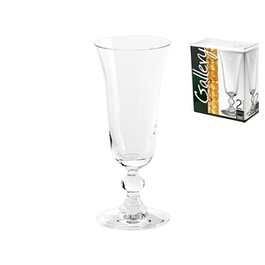Ensemble de 2 flûtes à champagne élégantes de 175 ml, verres à pied pour fêtes et célébrations - Product Image 1
