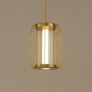 Nouvelle <span class=keywords><strong>Suspension</strong></span> LED Dorée Style Chinois Simple en Fer Forgé, Design Cage à Oiseaux, pour Chevet, Bar Zen, <span class=keywords><strong>Salon</strong></span> de Thé, Chambre, Bureau, Entrée, à <span class=keywords><strong>Suspension</strong></span> Basse - Product Image 2