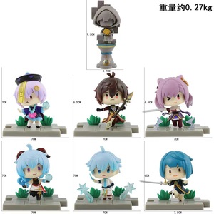 7 pièces/ensemble 8CM <span class=keywords><strong>Genshin</strong></span> <span class=keywords><strong>Impact</strong></span> Kaeya Diluc <span class=keywords><strong>Paimon</strong></span> Klee Zhongli Figurine de personnage de dessin animé en PVC Jouet poupée Boîte aveugle - Product Image 5