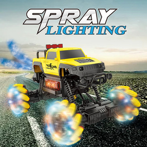 Voiture télécommandée RC 2,4 GHz 1:12, véhicule tout-terrain, jouet, voiture de cascade 4x4 avec programmation, pulvérisation, musique et LED pour enfants - Product Image 3