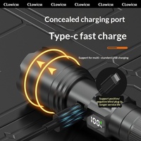 Lampe torche rechargeable haute puissance en alliage d'aluminium, ultra-lumineuse, pour usage domestique et extérieur, modèle compact et portable, zoom, faisceau de 500 m