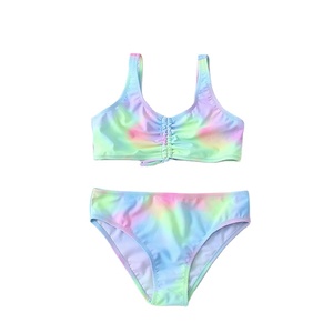 Quality Children <strong>Girls</strong> Split Swimwear 2 Pieces Kids Beach Wear Tie-dye Printed <strong>Bikini</strong> Set for <strong>Girls</strong> 7-14 <strong>Years</strong> <strong>Old</strong> - Product Image 1