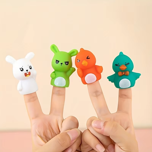 Mini jouets en peluche marionnette à doigt, jouets à doigt, animaux de <span class=keywords><strong>dessin</strong></span> <span class=keywords><strong>animé</strong></span>, cadeaux en PVC, envoyer des amis aux enfants, <span class=keywords><strong>marionnettes</strong></span> à doigt - Product Image 6