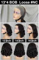 Perruque Bob Letsfly Grade 10A, densité 200%, 13x4, avec dentelle frontale d'oreille à oreille, cheveux raides et ondulés, 100% cheveux humains, vente en gros