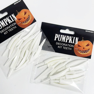 Halloween Pumpkin Decoration Kit Teeth Milky Plastic Indoor Outdoor Use Good Quality - Product Image 2