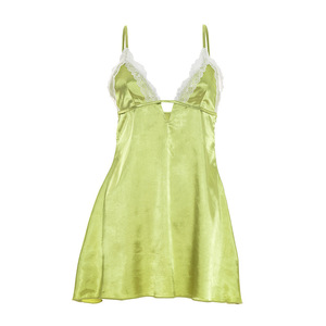 Viviblook D26DS039 Nuevo Vestido de Verano para Mujer, Sexy, sin Mangas, con Encaje Calado, Mini Vestido de Fiesta con Tirantes - Product Image 4