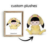 Service OEM de poupées en peluche personnalisées, usine de jouets en peluche 2D à 3D, faible MOQ, conception de logo personnalisé pour les marchandises d'anime