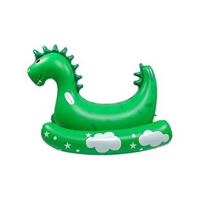 Multi Gebruik Groene Dinosaurus Zwembad Float Tuin Zitten Opblaasbaar Zwembad Zitten Lounge Vlot Kids Tuin En Zwembad Sprinkler Speelgoed