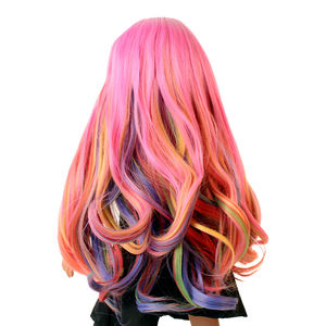 <span class=keywords><strong>Poupée</strong></span> synthétique arc-en-ciel résistante à la chaleur, 18 pouces, cheveux de <span class=keywords><strong>poupée</strong></span>, accessoires pour <span class=keywords><strong>poupée</strong></span> de 18 pouces, 18 pouces - Product Image 6