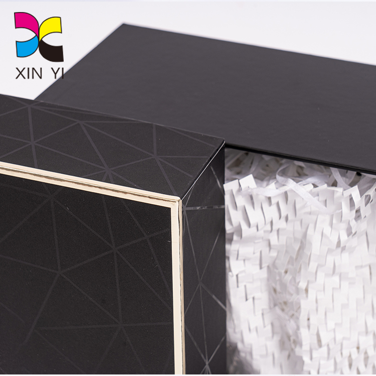 Custom luxury wholesale rigid black lid and ba<i></i>se box with foam chocolate packaging