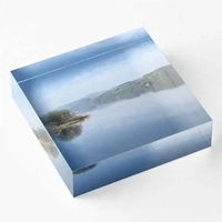 Blocs Photo Acrylique Personnalisés Imprimés ou Gravés aux UV Plaque Acrylique Blocs de Logo Photo Bloc d'Art Impression de Certificats Acryliques