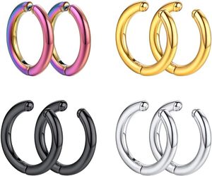 Boucles d'oreilles hypoallergéniques en acier inoxydable chirurgical unisexe, petites boucles d'oreilles pour boucles d'oreilles percées ou non percées pour hommes - Product Image 3