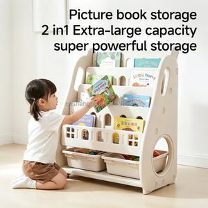 Étagère à livres pour enfants en plastique VSUCH, petite bibliothèque, organisateur de livres pour bébés, structure triangulaire, étagères à livres pour chambre d'enfant - Product Image 2