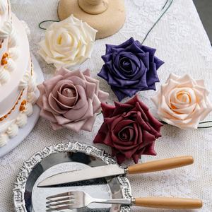 Champ de printemps Vente en gros Décoration de mariage Artisanat Rose <span class=keywords><strong>Fleurs</strong></span> artificielles Plantes vertes Style INS transfrontalier pour Thanksgiving - Product Image 1