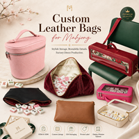 Sac de rangement personnalisé pour jeu de Mahjong américain avec impression sur mesure, organiseur de tuiles de Mahjong, accessoires de voyage
