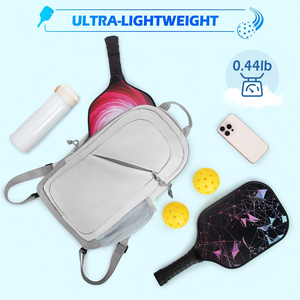 Mochila Convertible para Pickleball con Capacidad para 4 Palas, Bolsa de Raqueta Gris Tipo Bandolera para Hombre y Mujer - Product Image 5