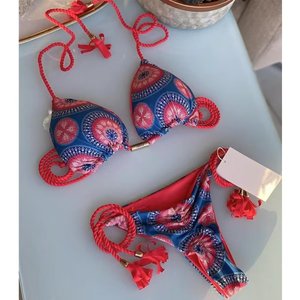 Nuevo Traje de Baño 2023 para Mujer, Bikini con Estampado de Ruedas, Venta Directa de Fábrica, Traje de Baño con Estampado de Cuerdas Trenzadas - Product Image 3