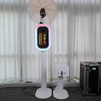 Kiosque photo portable en métal pour appareil photo reflex numérique, idéal pour les mariages, les fêtes et les événements, avec support d'impression