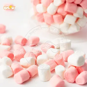 Fabbrica di caramelle personalizzate diverse confezioni bianche/rosa caramelle mini marshmallow dolci