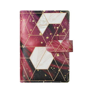 Vente en gros Organisateur d'argent personnalisé Défi marbre A6 Budget Classeur Clips Notebook Portefeuille Planificateur avec fermeture éclair Enveloppes à monnaie - Product Image 1