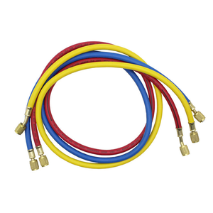Manguera <span class=keywords><strong>de</strong></span> <span class=keywords><strong>Carga</strong></span> para <span class=keywords><strong>Aire</strong></span> <span class=keywords><strong>Acondicionado</strong></span>, 600psi-3000psi, Roja 1/4'', Amarilla 1/4'', Azul 1/4'', 90/150/300cm, Refrigerante R134a - Product Image 5