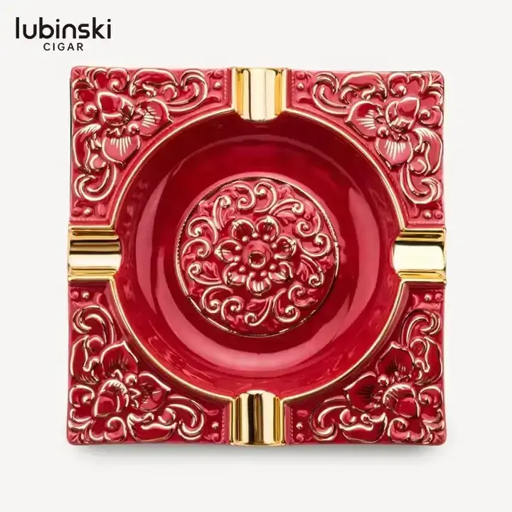 Lubinski cendrier à cigares en céramique motif de sculpture de haute qualité cendrier à cigares de luxe en gros