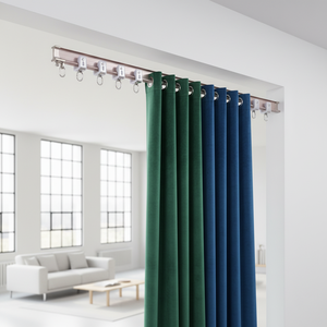 Tringles à <span class=keywords><strong>rideaux</strong></span> Boningsi W11 en aluminium, contemporaines, modernes, antirouille, robustes, élégantes, longueur personnalisable, pour salon, mariage - Product Image 1