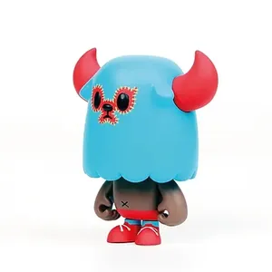 Individuelle 4-Zoll-POP-Vinylfigur Spielzeug individuelle rote Horn-Vinyl-Popfigur Schaffung sammelbare PVC-Vinylfigur