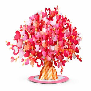 Tarjeta de Felicitación Pop-Up de San Valentín, Tarjeta 3D con Flor de Papel, Invitación con Flor de Cerezo Rosa, Regalo - Product Image 1