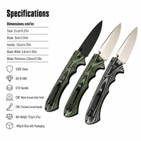Couteau pliant S30V avec manche G10, couteau de poche S30V haute dureté, usinage CNC, logo personnalisé, vente en gros