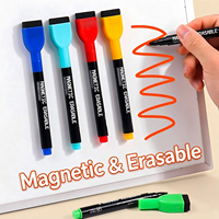 Marqueurs magnétiques multicolores pour tableau blanc avec effaceur, pour le dessin des enfants, le graffiti, le bureau et l'enseignement (vente en gros)
