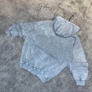 High Quality Manufacturer Custom Hoodies 400gsm Washed Old Ink Splashed <b>White</b> Spray Dyed Hoodie Velvet <b>Sweatshirt</b> by Man - Product Image 4