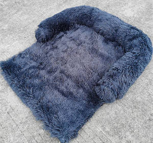 Súper suave felpa larga impermeable sólido moderno cuadrado mascota perro sofá cama cubierta extraíble invierno lavable sofá cojín cama para mascotas - Product Image 5