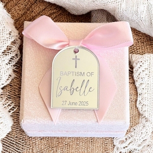 Plaque nominative en acrylique gravée au laser personnalisée, logo personnalisé, étiquette de bijoux faite à la main, souvenir personnalisé pour cérémonie de <span class=keywords><strong>mariage</strong></span> - Product Image 2