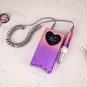 Máy khoan móng không dây chuyên nghiệp Misbeauty cao cấp, màu hồng phổ biến, kèm đế sạc để bàn di động - Product Image 4